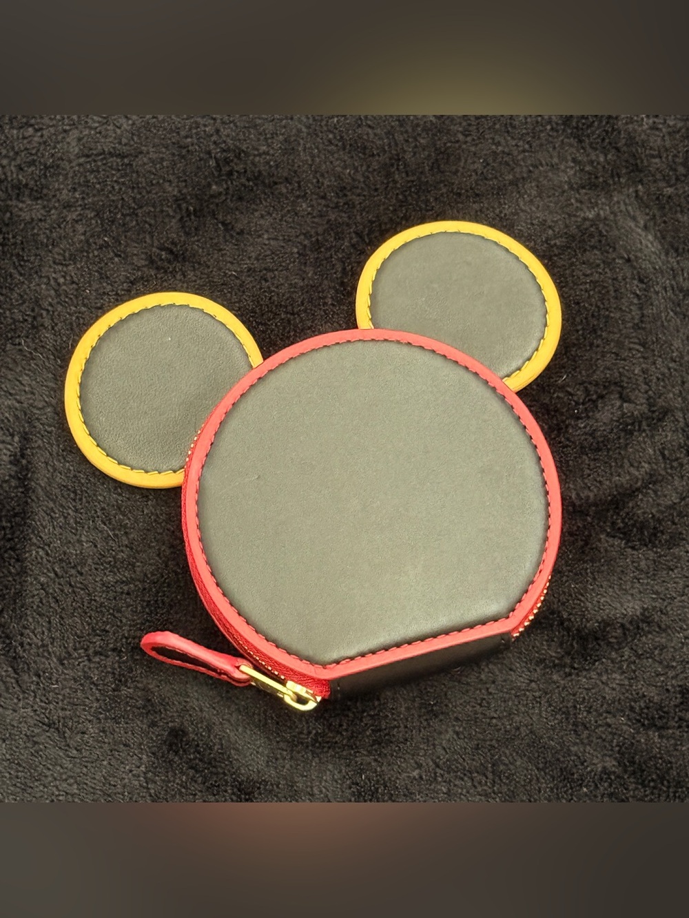 Coach Disney Mickey Mouse x Keith Harding Mickey Ears Coin Case Wallet